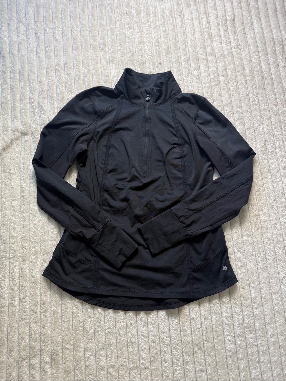 Layers Quick-Dry Women’s Black Mock Neck Long Sleeve 1/2 Zip Top Sz M
